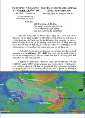 Trường TH Quế Hiệp chuẩn bị cho công tác phòng chống bão số 13 Kalmaegi 