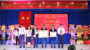 Xã Quế Hiệp công bố đạt chuẩn nông thôn mới